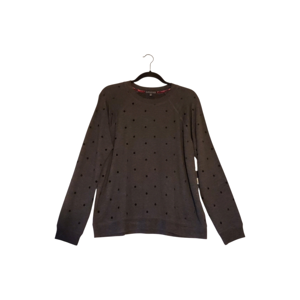 P.J. Salvage‎ Slate Snow Dot Long Sleeve Top Sweatshirt Size Large NWT